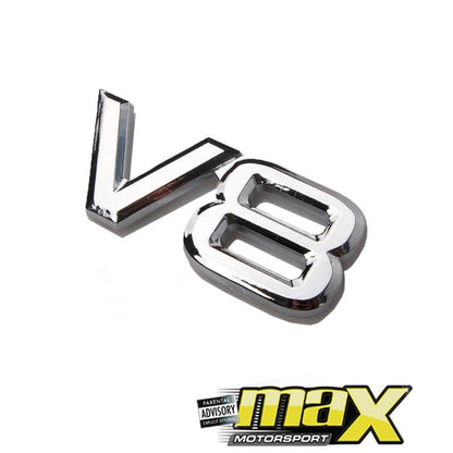 V8 Chrome Badge maxmotorsports