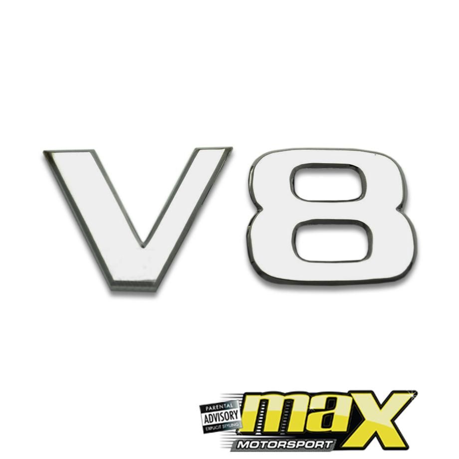 V8 Chrome Badge maxmotorsports