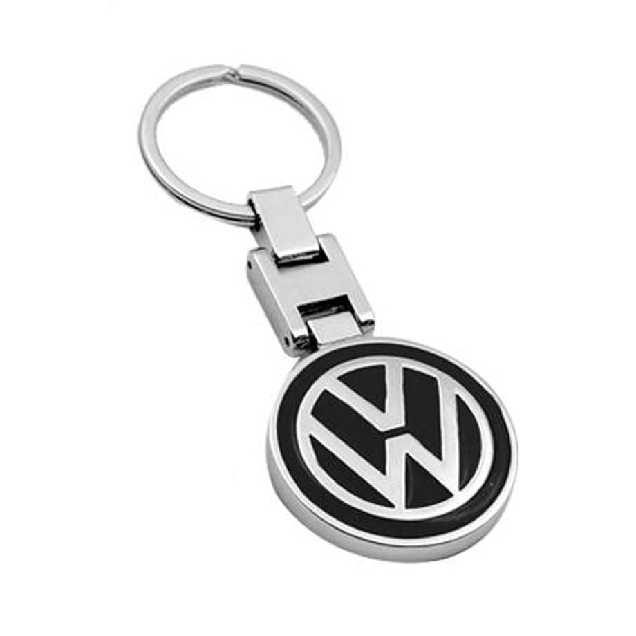 VW Emblem Key Ring - (Black & Chrome) maxmotorsports