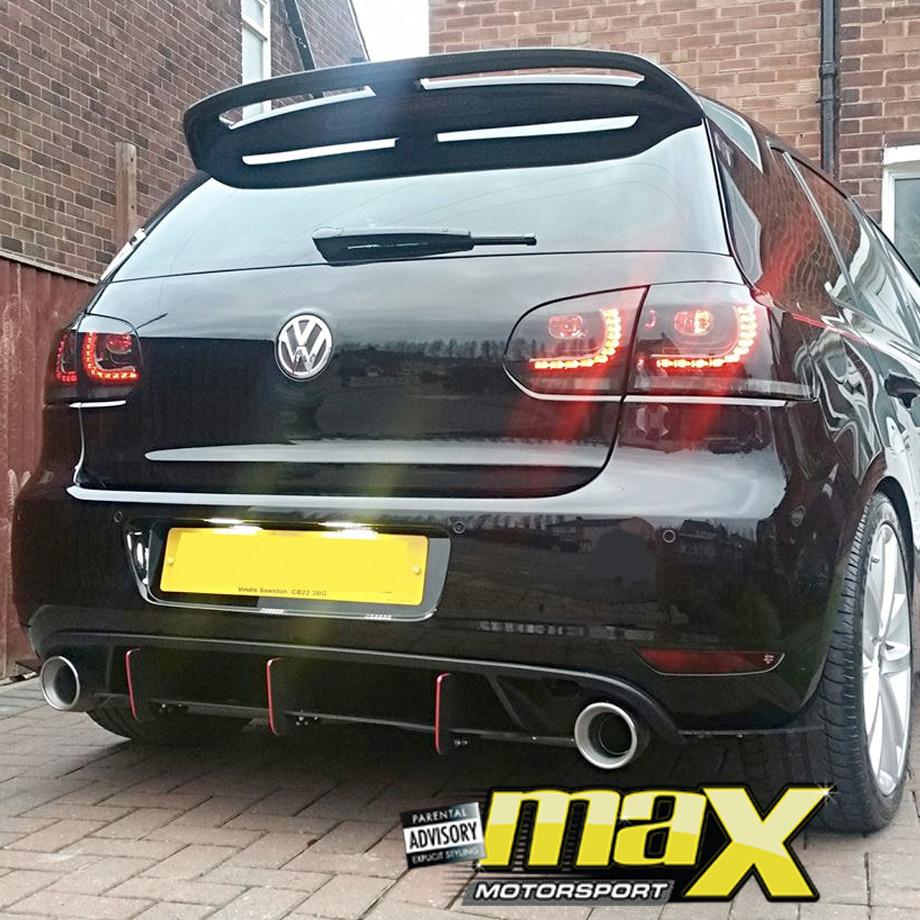 VW GOLF 6 GTI GLOSS BLACK MAXTON STYLE DIFFUSER maxmotorsports