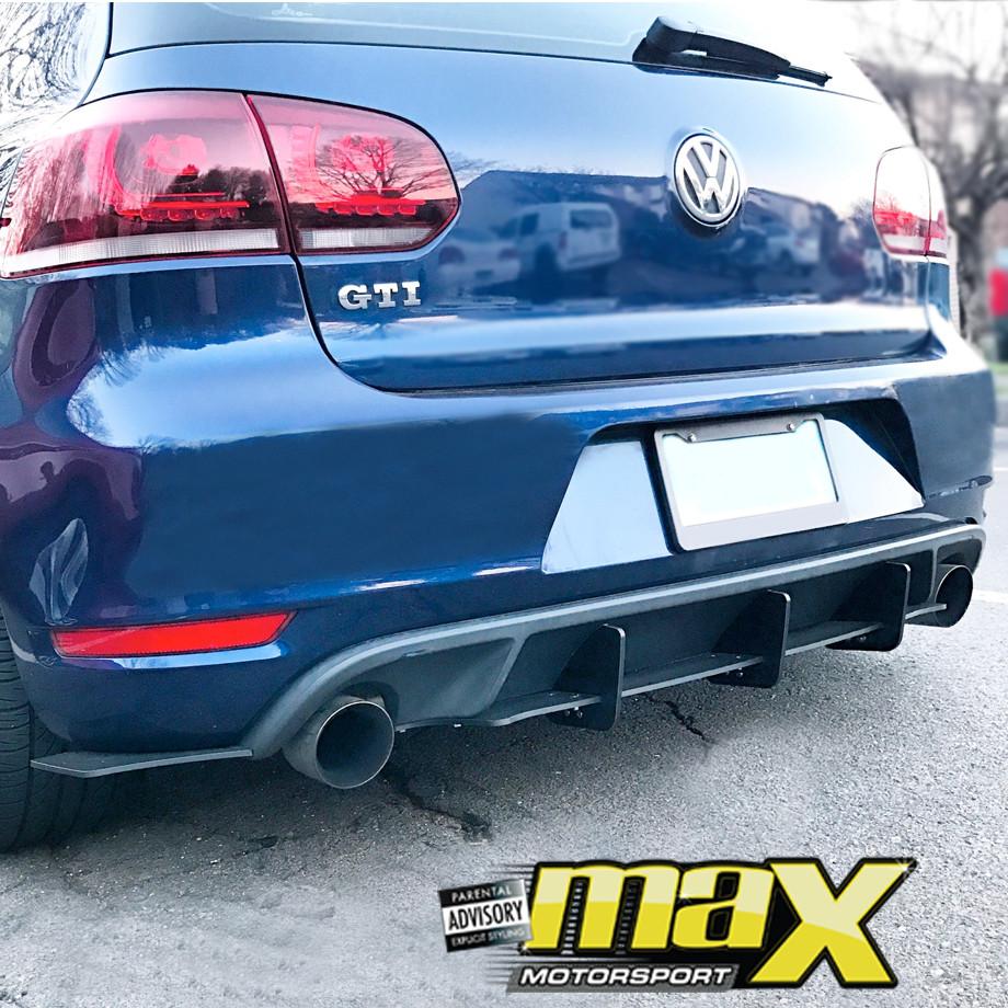 VW GOLF 6 GTI GLOSS BLACK MAXTON STYLE DIFFUSER maxmotorsports