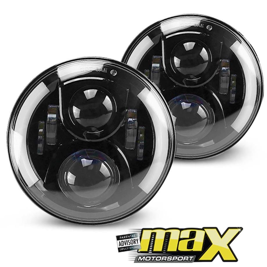 VW Golf 1 - Jeep Style DRL Angel Eye Projector Headlight Max Motorsport