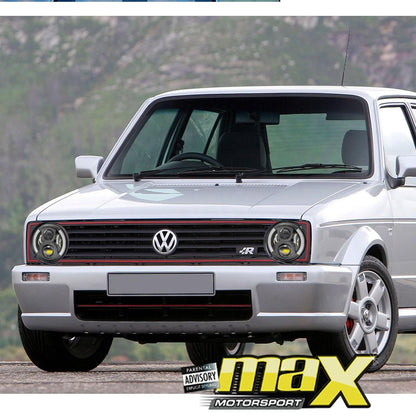 VW Golf 1 - Jeep Style DRL Angel Eye Projector Headlight Max Motorsport