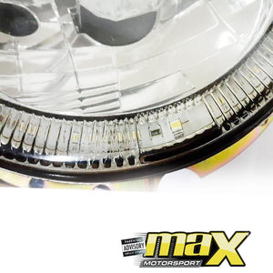 VW Golf 1 Crystal Angel Eye LED Headlights (Inners & Outters) maxmotorsports
