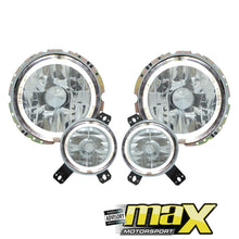 Load image into Gallery viewer, VW Golf 1 Crystal CCFL Angel Eye Headlights Inner &amp; Outers maxmotorsports
