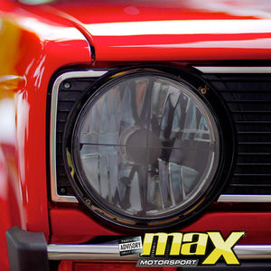 VW Golf 1 Crystal Cross Smoked Headlights (Outers) maxmotorsports