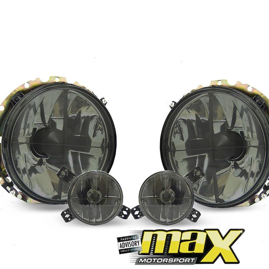 VW Golf 1 Smoked Cross Headlights (Inner & Outters) maxmotorsports