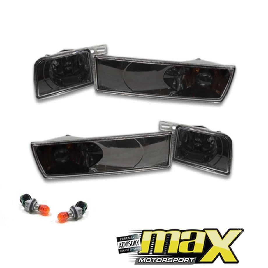 VW Golf 3 / Jetta 3 Crystal Black Front Bumper Indicator With Foglight maxmotorsports