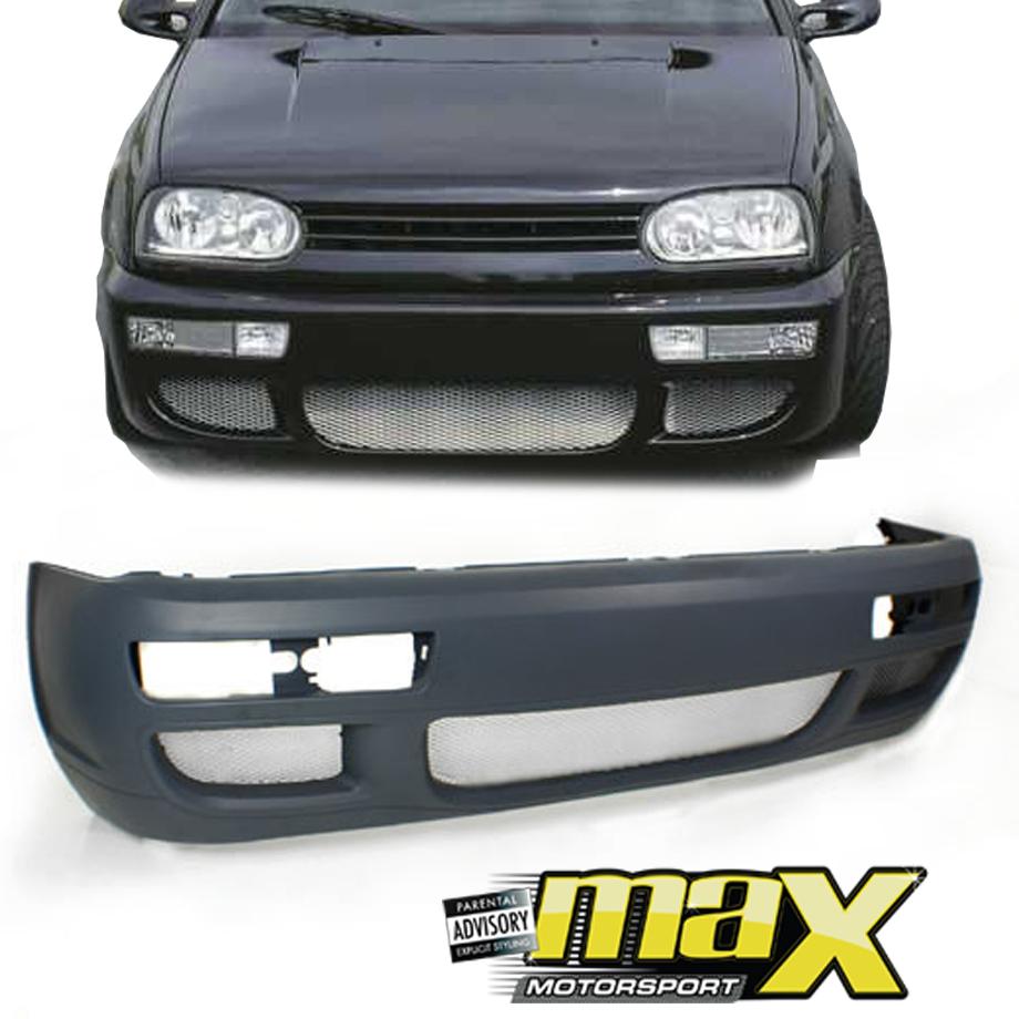 VW Golf 3 Plastic Upgrade Front Bumper GTI R Style maxmotorsports