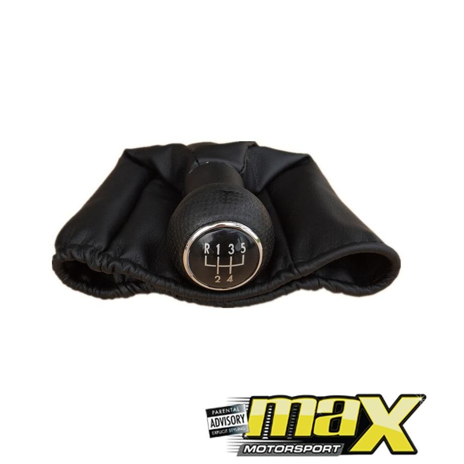 VW Golf 5 Leather Gear Knob + Boot Cover maxmotorsports