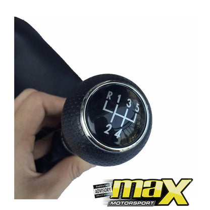 VW Golf 5 Leather Gear Knob + Boot Cover maxmotorsports