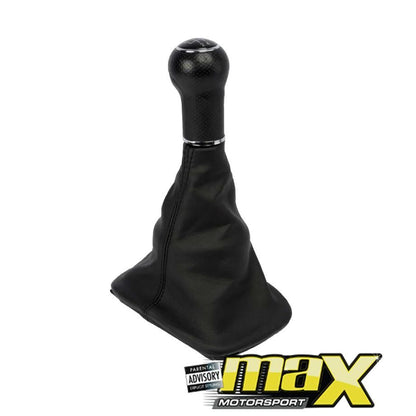 VW Golf 5 Leather Gear Knob + Boot Cover maxmotorsports