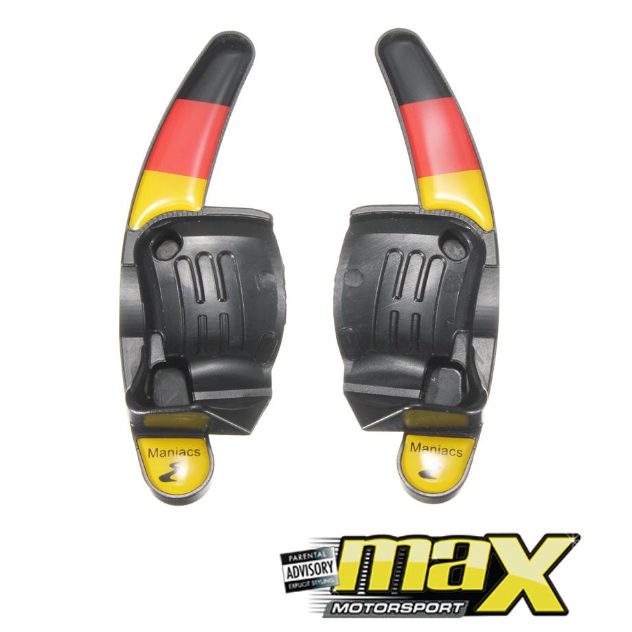 VW Golf 5 Maniacs Paddle Shift Extensions (German Stripe) maxmotorsports