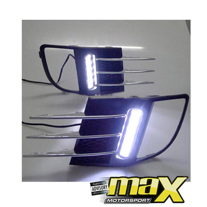 VW Golf 6 GTI Chrome LED DRL Fog Light Surround Max Motorsport