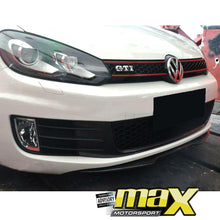 Load image into Gallery viewer, VW Golf 6 GTI H-Style Carbon Fibre Front Spoiler maxmotorsports
