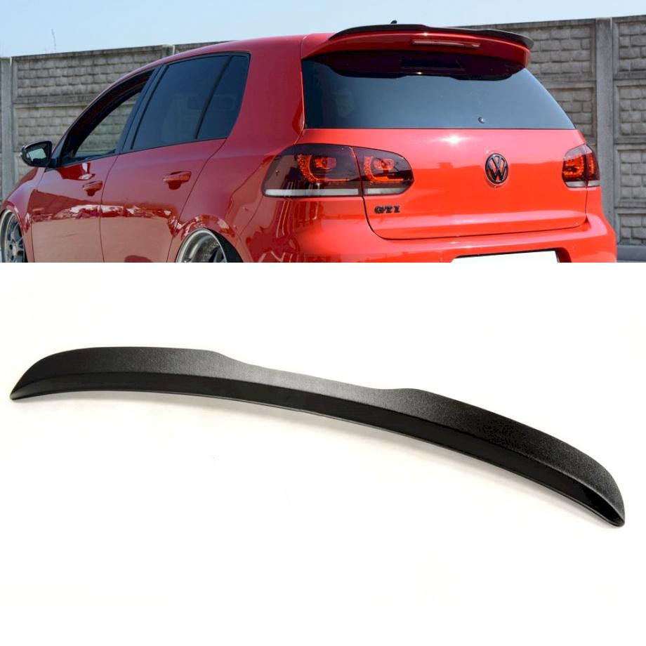 VW Golf 6 GTI Maxton Style Gloss Black Roof Spoiler Extension Max Motorsport