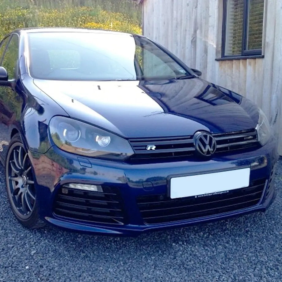 VW Golf 6 Gloss Black Stick On Emblem Badge (Pair) maxmotorsports