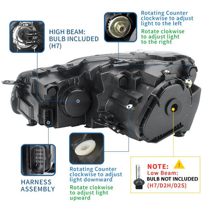 VW Golf 6 LED Projector Headlight - Golf 7 GTI Style Max Motorsport