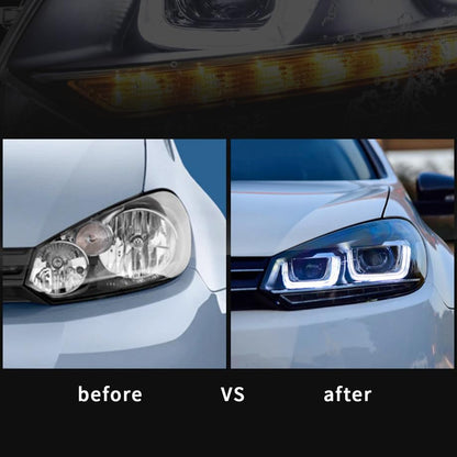 VW Golf 6 LED Projector Headlight - Golf 7 GTI Style Max Motorsport