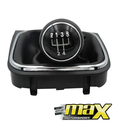 VW Golf 6 Leather Gear Knob + Boot Cover maxmotorsports