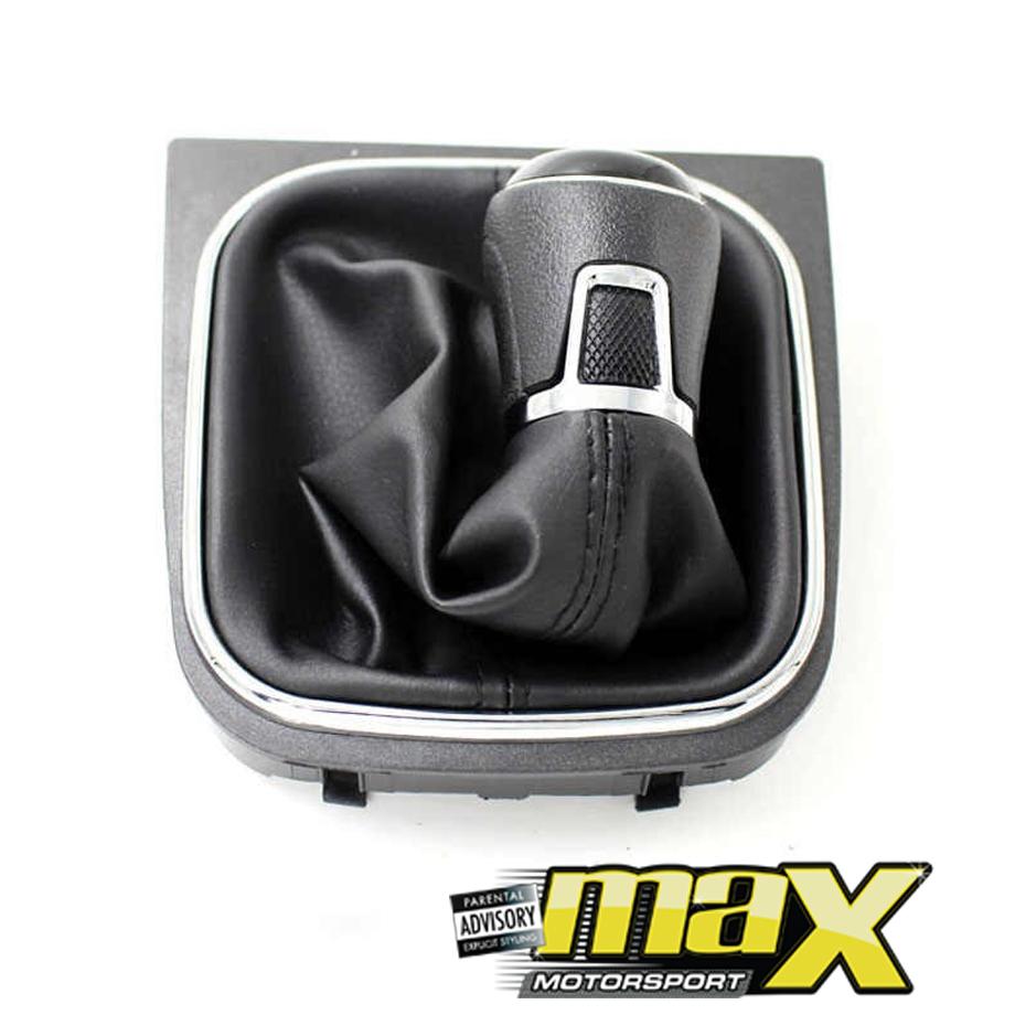 VW Golf 6 Leather Gear Knob + Boot Cover maxmotorsports