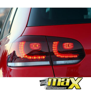 VW Golf 6 OEM R20 Style LED Taillights With Sequential Indicator maxmotorsports