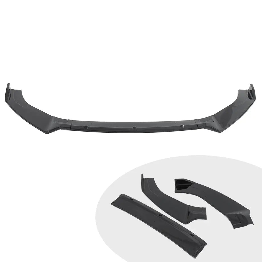 VW Golf 7 / 7.5 - GTI / R Gloss Black Maxton Style 3-Piece Front Spoiler maxmotorsports