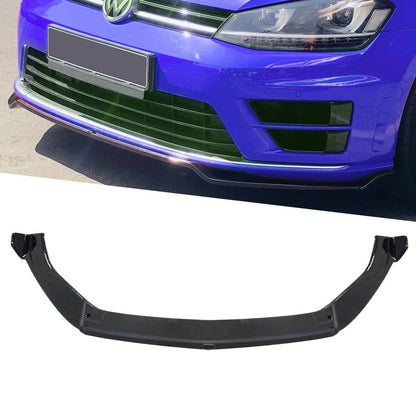 VW Golf 7 / 7.5  GTI Gloss Black Maxton Style Plastic 1-Piece Front Spoiler maxmotorsports