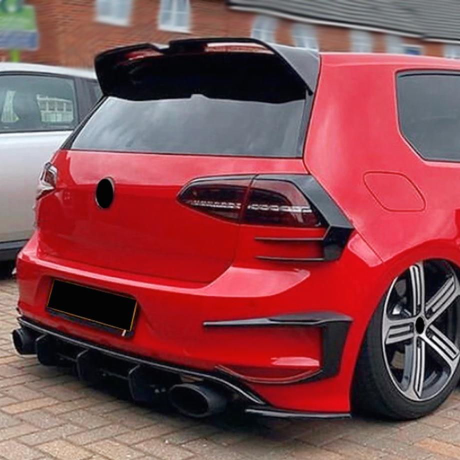 VW Golf 7 / 7.5 Gloss Black Razor Style Taillight Trim Max Motorsport