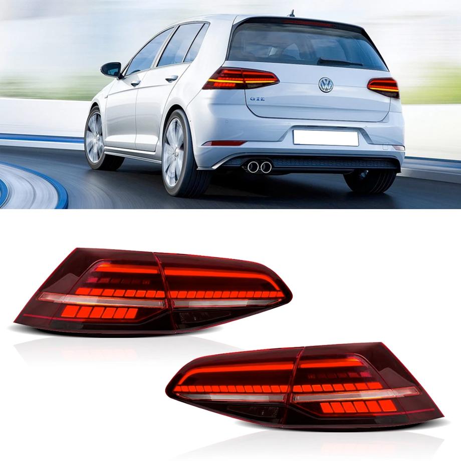 VW Golf 7 / 7.5 OEM Style Smoked Red LED Sequential Taillights Max Motorsport