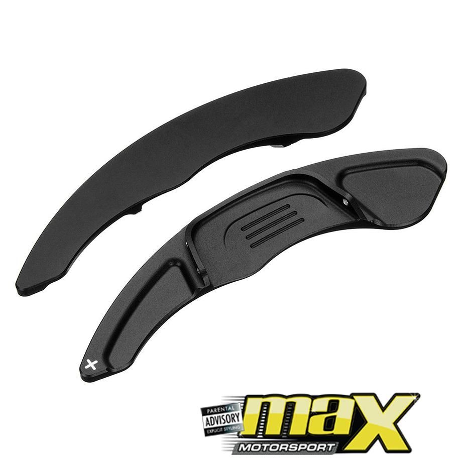 VW Golf 7 Black Aluminium Paddle Shift Extensions maxmotorsports