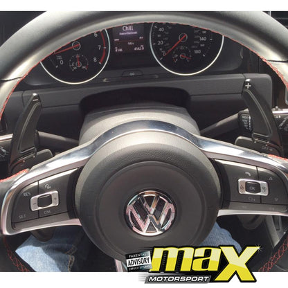 VW Golf 7 Black Aluminium Paddle Shift Extensions maxmotorsports