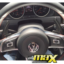 Load image into Gallery viewer, VW Golf 7 Black Aluminium Paddle Shift Extensions maxmotorsports
