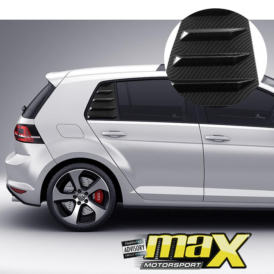 VW Golf 7 Carbon Look Side Window Louver Max Motorsport