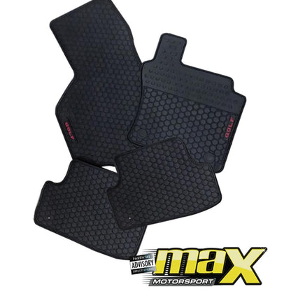 VW Golf 7 Custom Rubber Car Mats (4-Piece) maxmotorsports