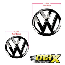 Load image into Gallery viewer, VW Golf 7 GTI Gloss Black Stick On Emblem Badge (Pair) maxmotorsports
