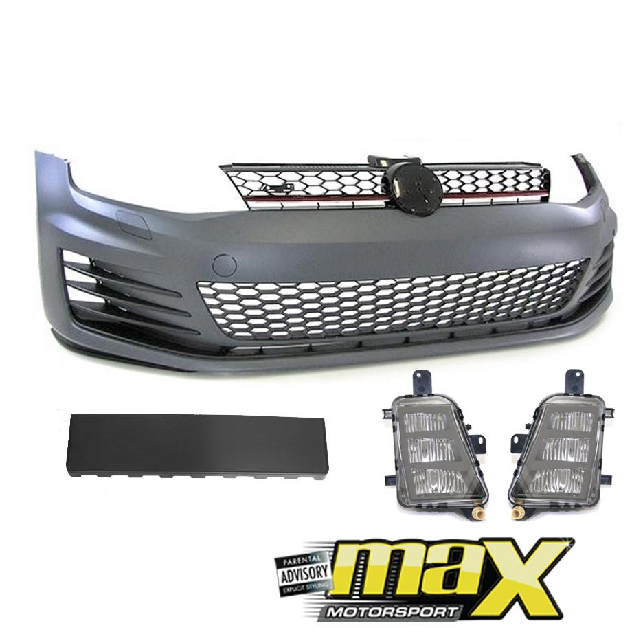 VW Golf 7 GTI Plastic Front Bumper With Fogs Max Motorsport