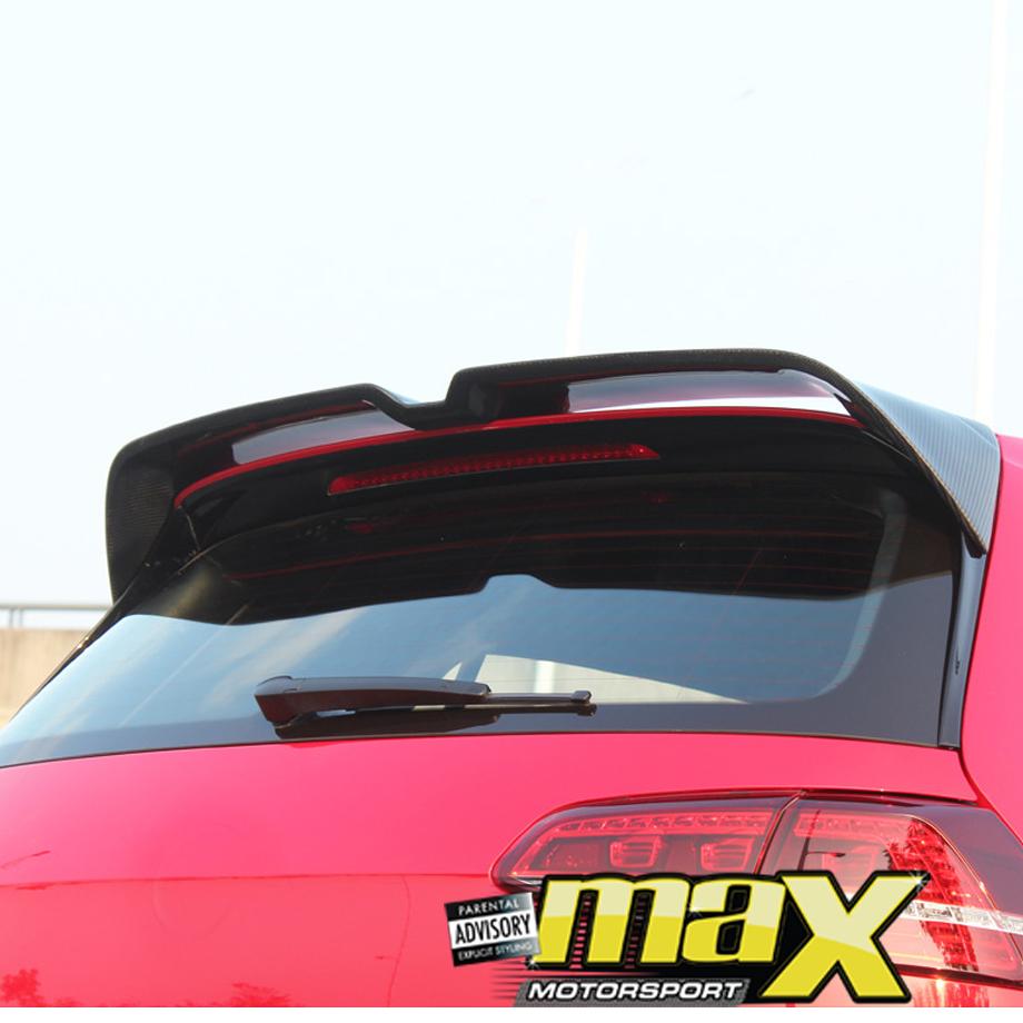 VW Golf 7 GTi Oettinger Style Carbon Fibre Roof Spoiler maxmotorsports