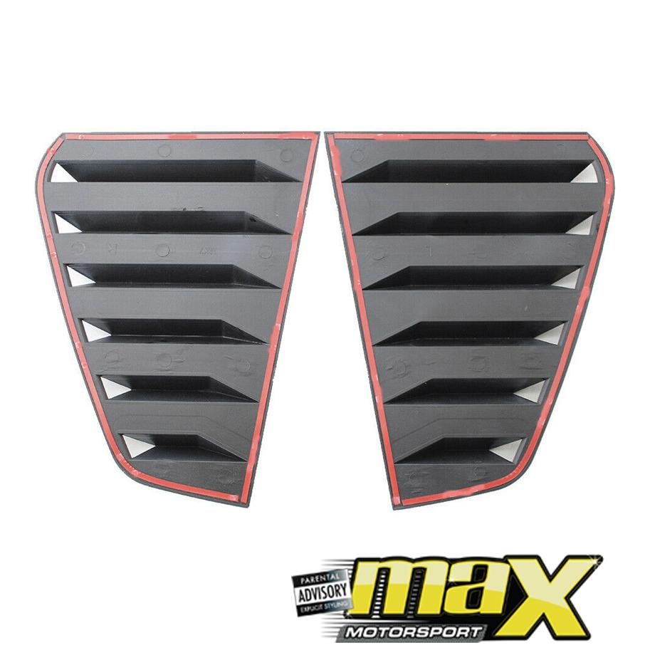 VW Golf 7 Gloss Black Plastic Side Window Louver Max Motorsport