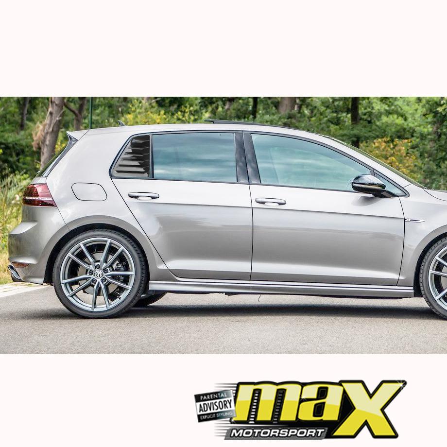 VW Golf 7 Gloss Black Plastic Side Window Louver Max Motorsport