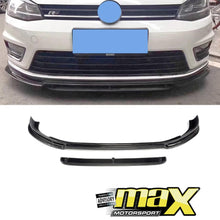 Load image into Gallery viewer, VW Golf 7-R Kerscher Style Gloss Black 2-Piece Front Spoiler maxmotorsports
