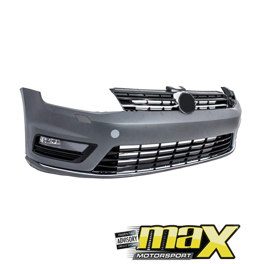 VW Golf 7 R-Line Plastic Front Bumper Upgrade With Fogs (13-17) Max Motorsport