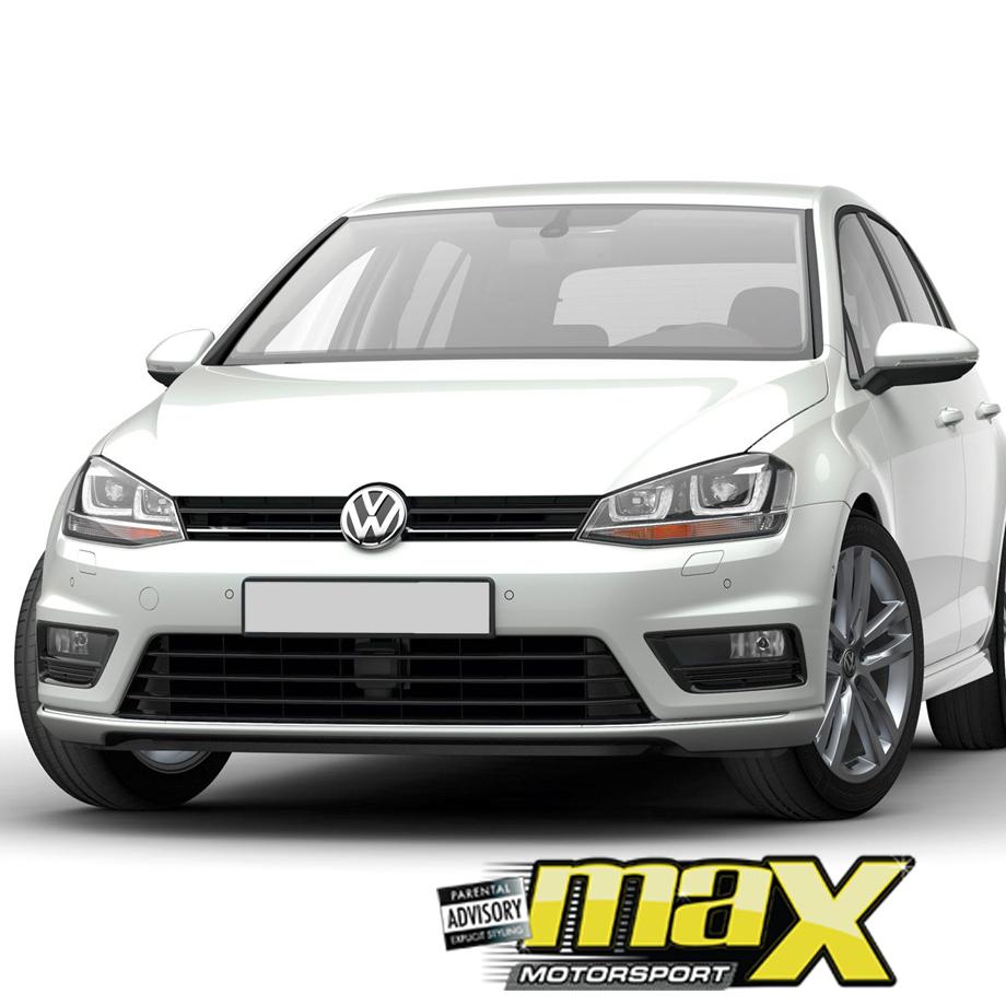 VW Golf 7 R-Line Plastic Front Bumper Upgrade With Fogs (13-17) Max Motorsport