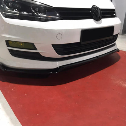 VW Golf 7 TSI 3-Piece Gloss Black Front Spoiler