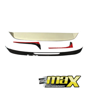 VW Golf 7 TSI Gloss Black Plastic Roof Spoiler With Extensions maxmotorsports