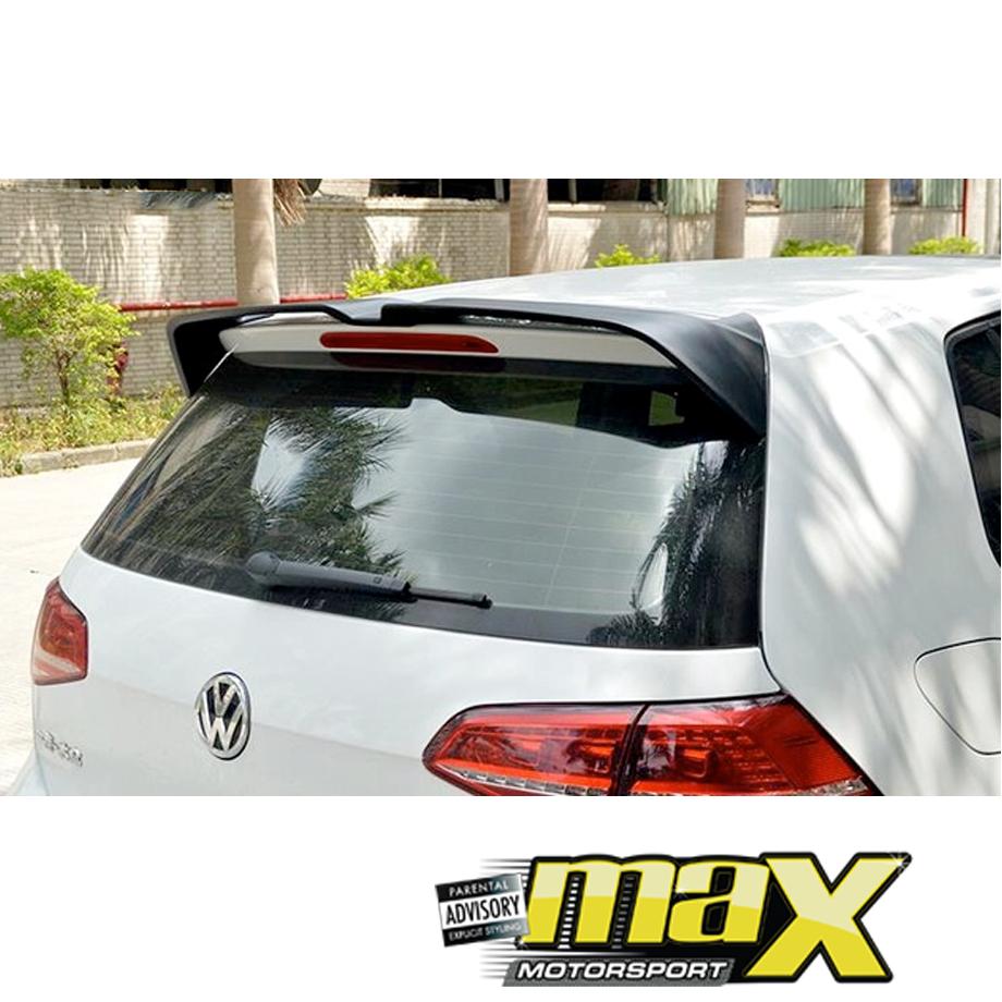 VW Golf 7 TSI Oettinger Style Gloss Black Plastic Roof Spoiler maxmotorsports