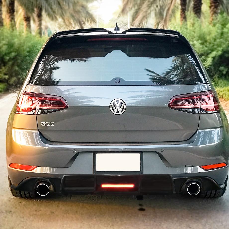 VW Golf 7.5 GTI Karbel Gloss Black Diffuser With Brake Light maxmotorsports