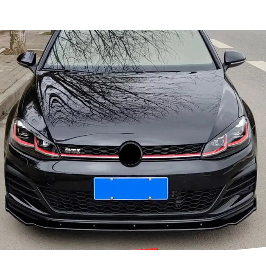 VW Golf 7.5 GTI/R Gloss Black 3-Piece Front Spoiler Max Motorsport