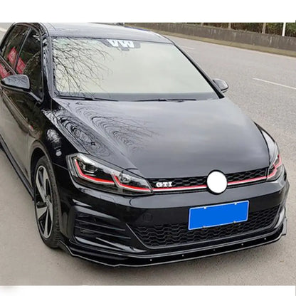 VW Golf 7.5 GTI/R Gloss Black 3-Piece Front Spoiler Max Motorsport