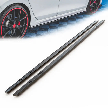 VW Golf 8 GTI Maxton Style Gloss Black Side Skirts (21-On) Max Motorsport